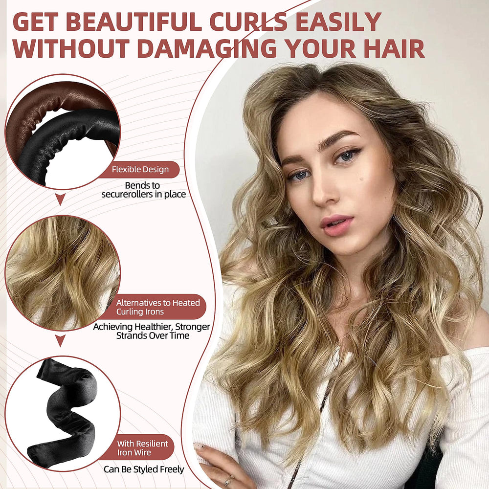 Seritant long-hair no-heat curl demo showing overnight curl formation