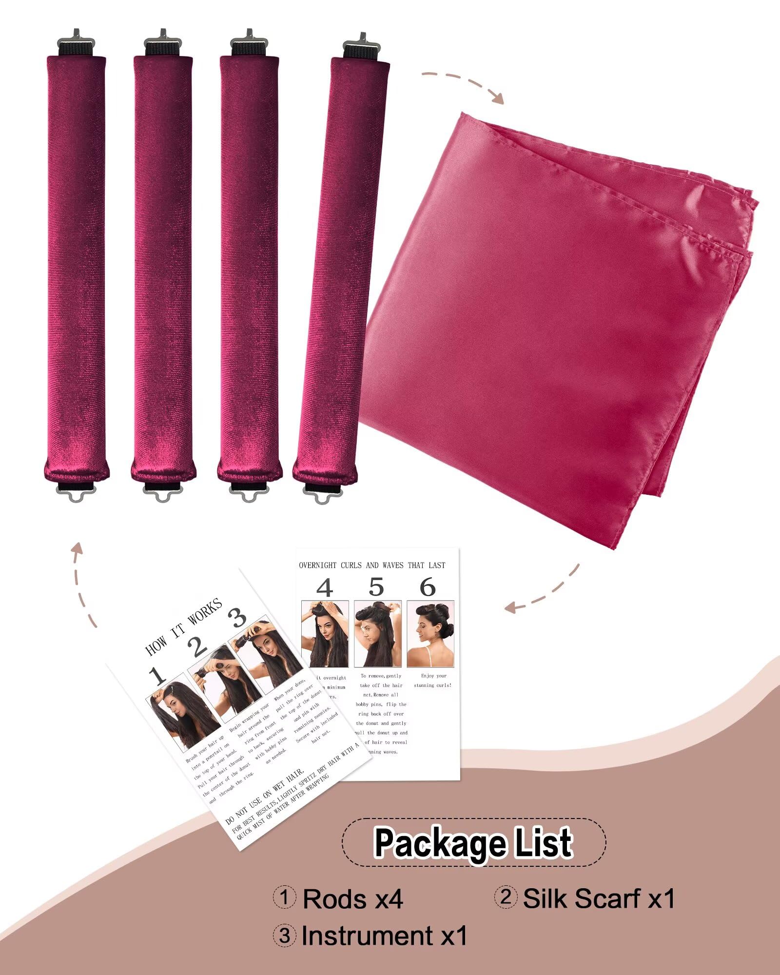 Seritant no-slip hook system keeps curlers in place during sleep for worry-free wear.