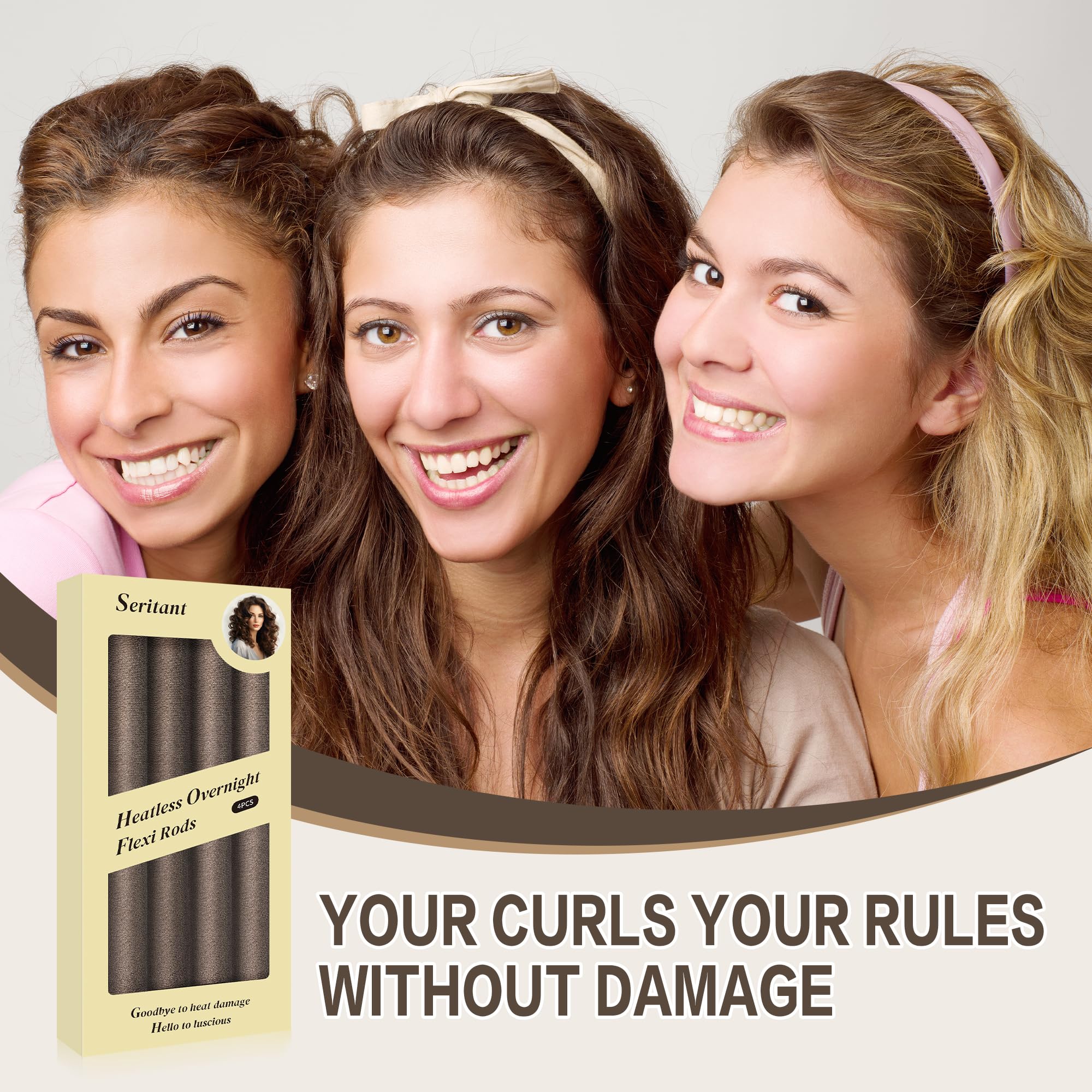 Seritant versatile curlers suitable for all hair types for gentle styling.
