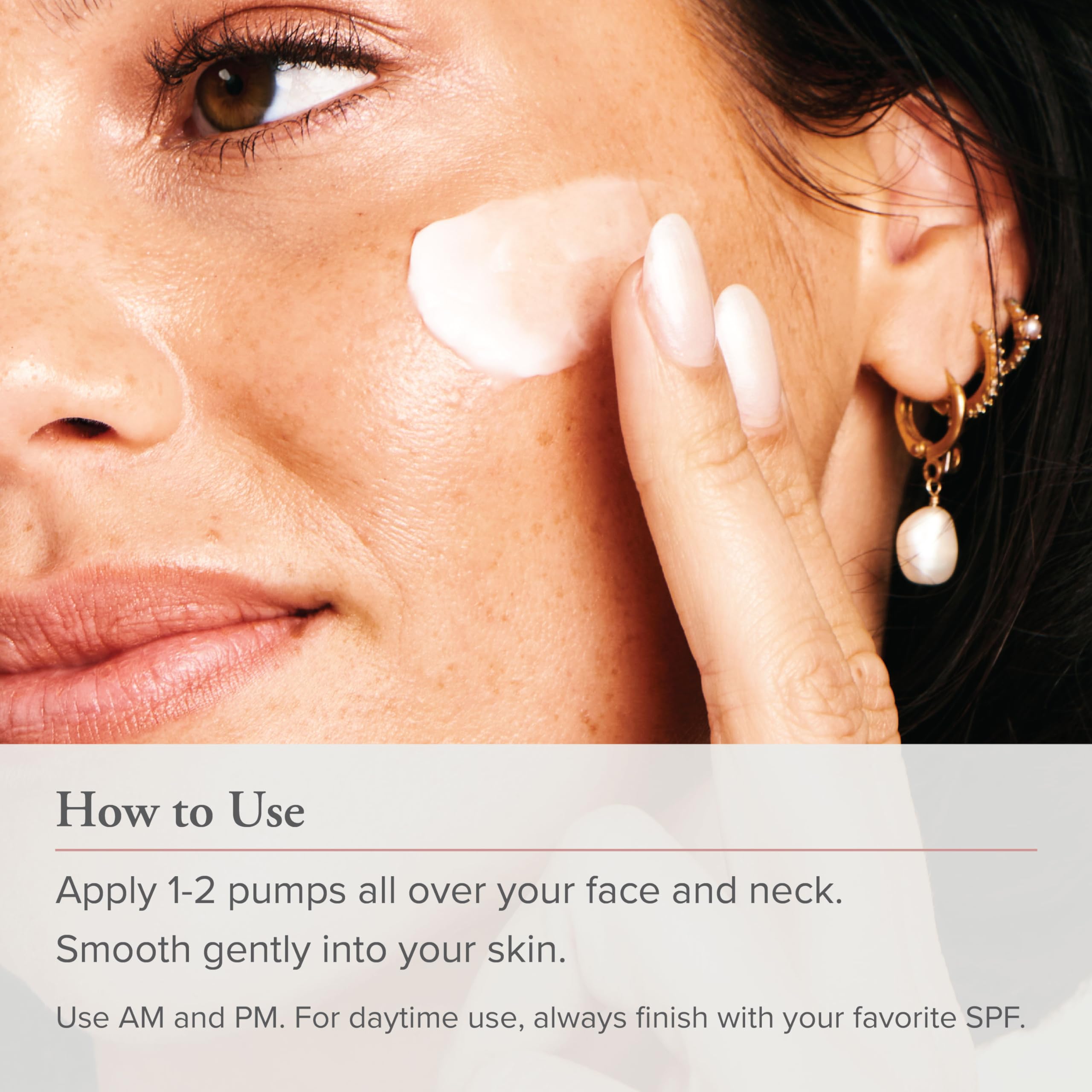 Serovital RetinAll daily serum ingredients squalane illustrate deep hydration and skin softness.