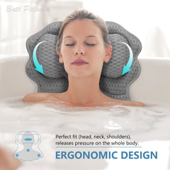 SetSail Bath Pillow with 4D air mesh stays breathable and quick-drying.