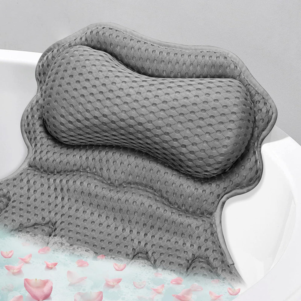 SetSail Bath Pillow provides ergonomic neck and back support for a relaxing soak.