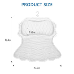 SetSail bath pillow with six strong suction cups keeps it in place