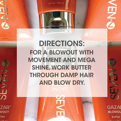 SEVEN Gazar Blowout Butter packaging shows Made in USA quality and travel-friendly size.