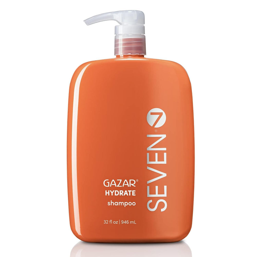 SEVEN Gazar Hydrate bottle closeup highlights deep moisture for dry hair