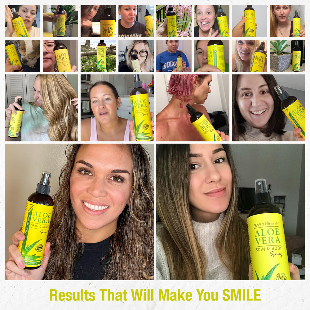 Effortless application with Seven Minerals Aloe Vera Spray for daily routine