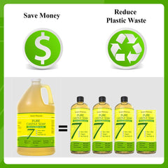 Seven Minerals Castile Soap ingredients close-up highlights organic carrier oils for smooth cleansing