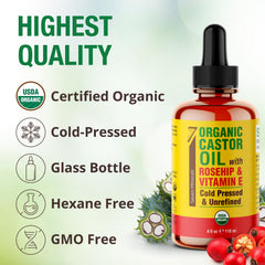 Seven Minerals castor oil eyebrow growth application for fuller-looking brows