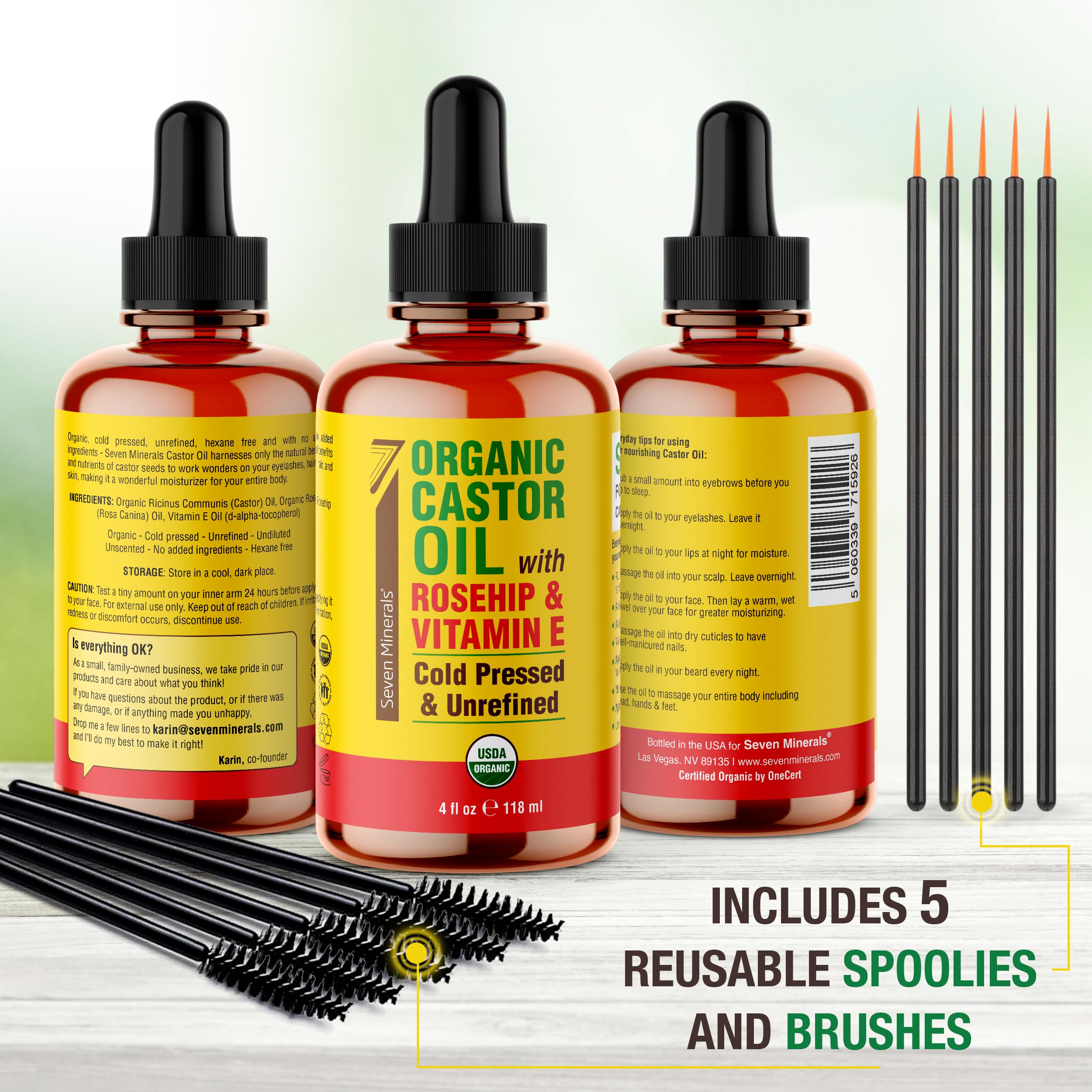 Seven Minerals castor oil facial moisturizing for hydrated, healthy-looking skin