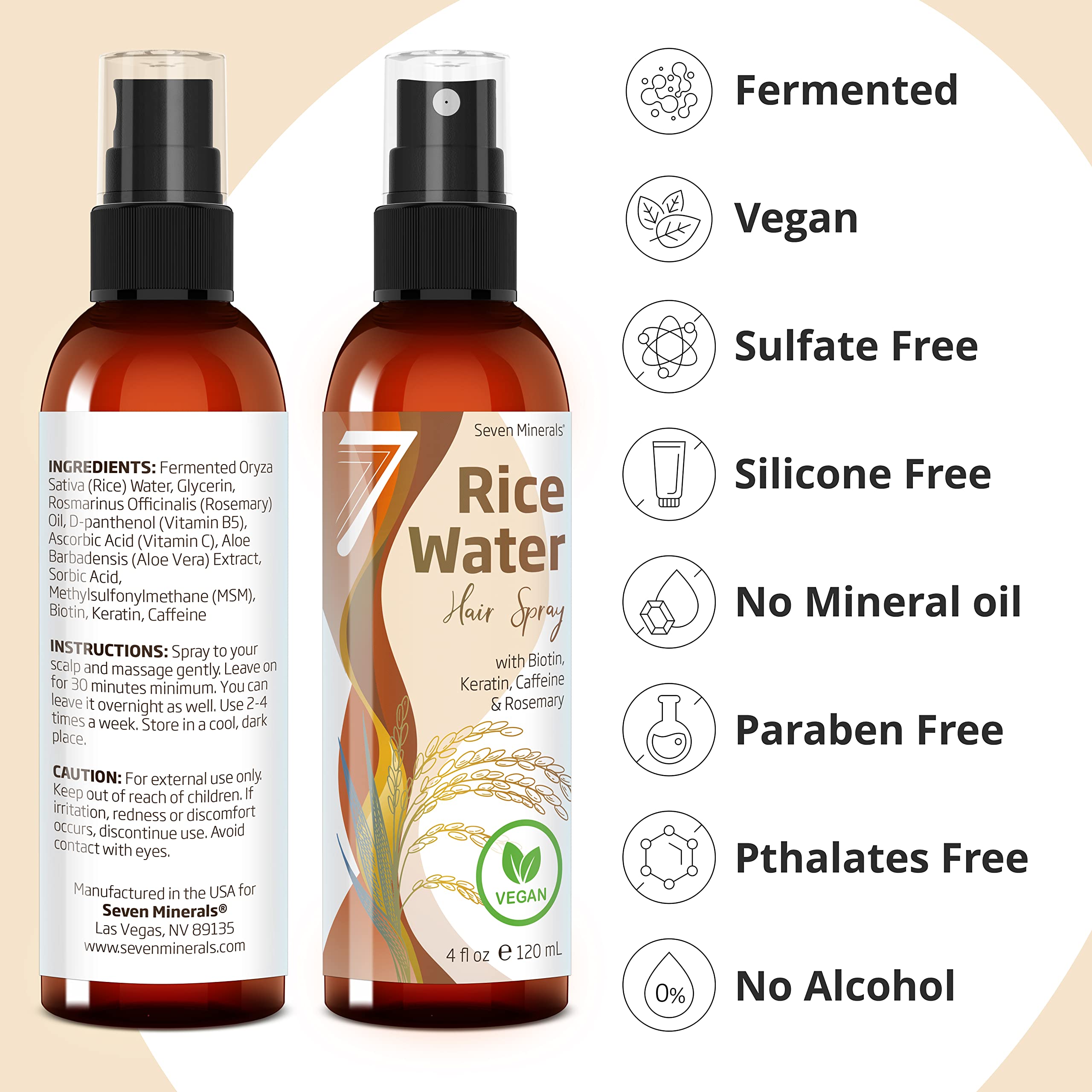 Seven Minerals fermentation process label image underscores authentic fermented formula benefits.