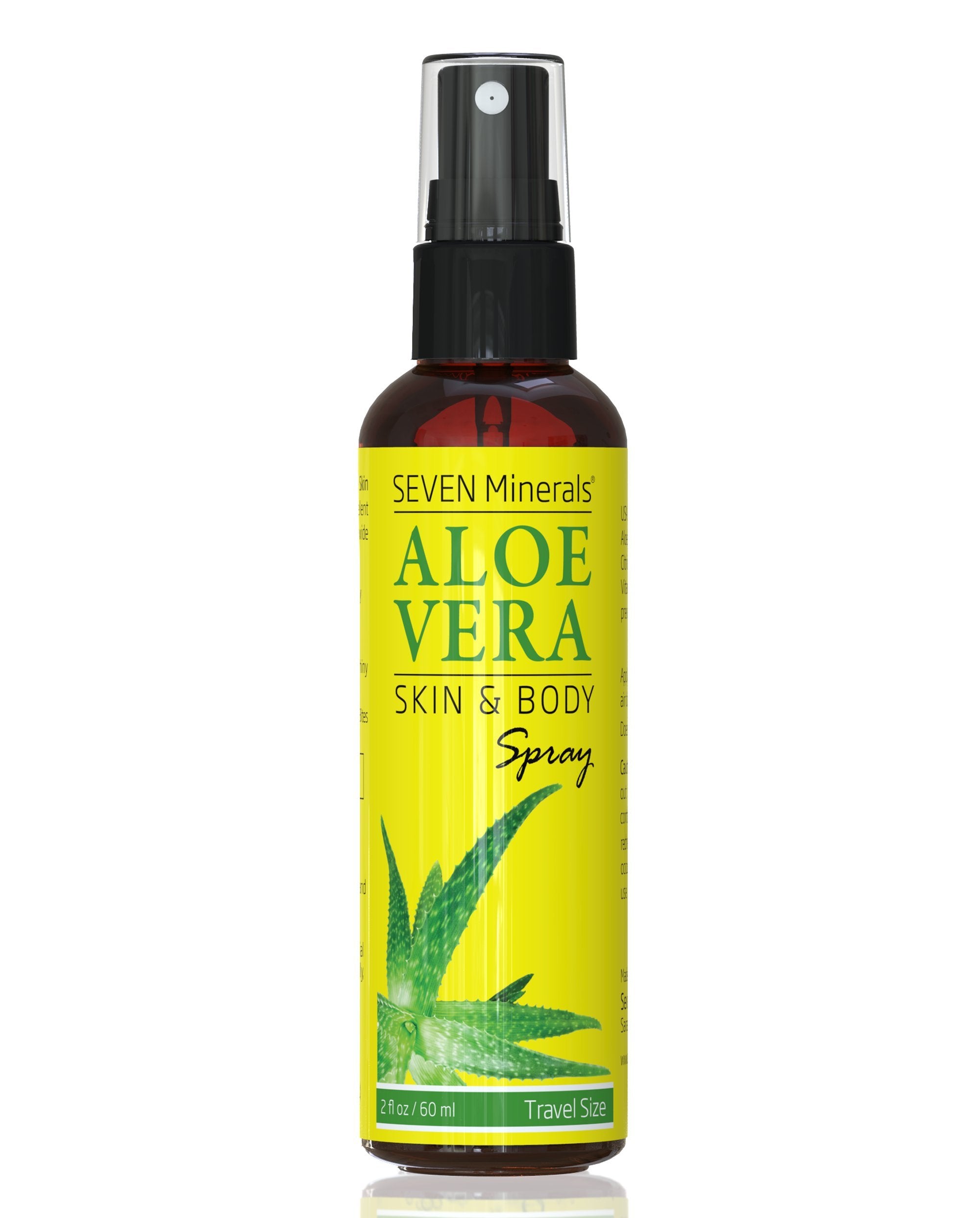 Seven Minerals fresh-aloe-leaves highlight freshly cut aloe source for high purity.