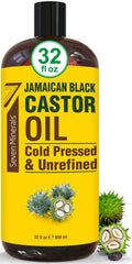 Seven Minerals Jamaican Black Castor Oil bottle 32oz for hair growth and scalp nourishment