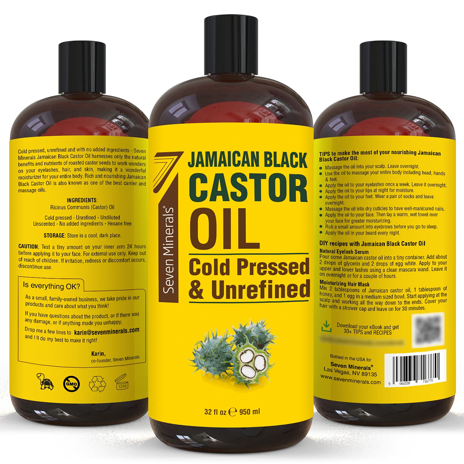 Seven Minerals oil used on lashes and brows for conditioning and possible fullness