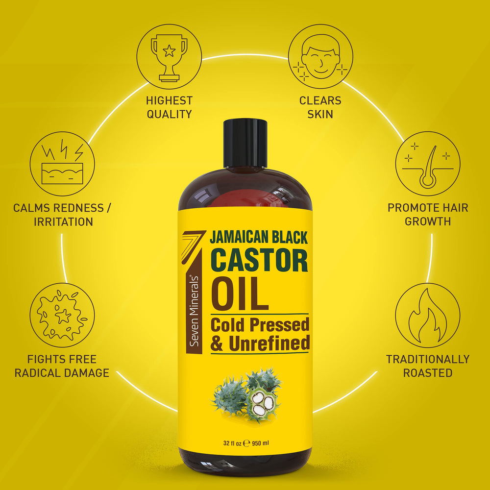 Seven Minerals oil label closeup showing pure ingredient and hexane-free claim