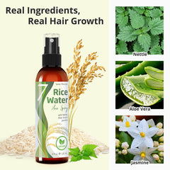 Seven Minerals nettle aloe jasmine ingredients display for natural hair health