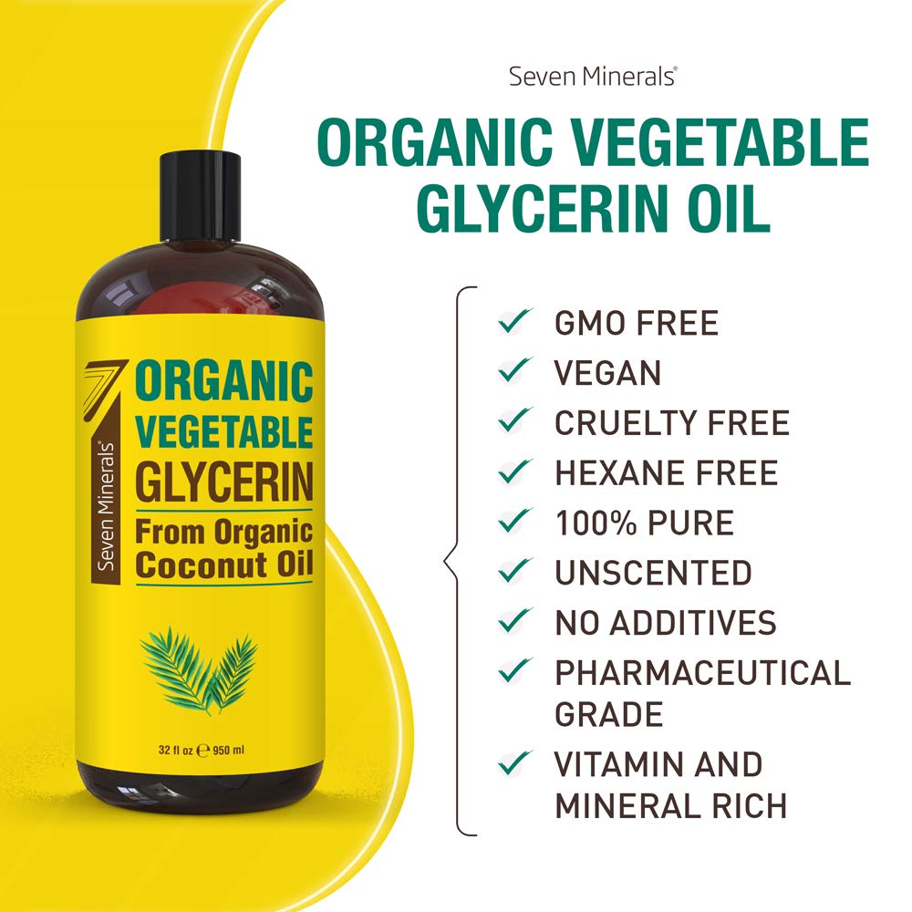 Seven Minerals glycerin pour demonstrates palm-oil-free formula for DIY skincare.