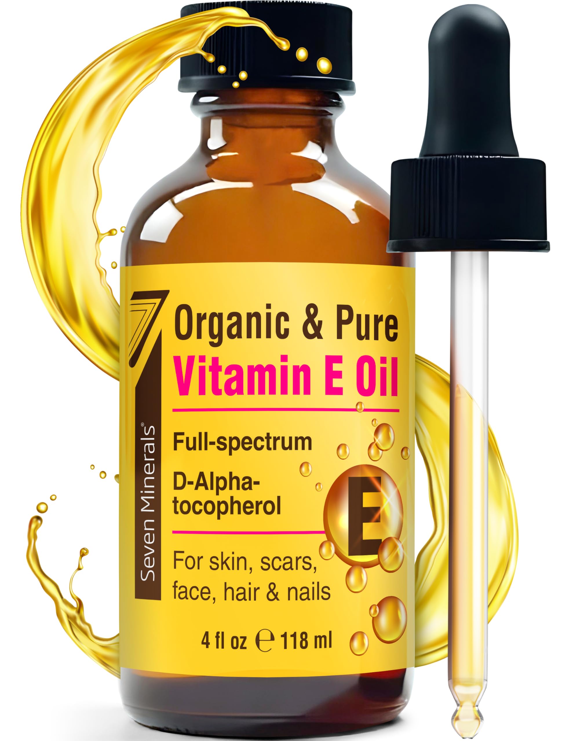 Seven Minerals Vitamin E Oil ingredient focus pure tocopherol benefits