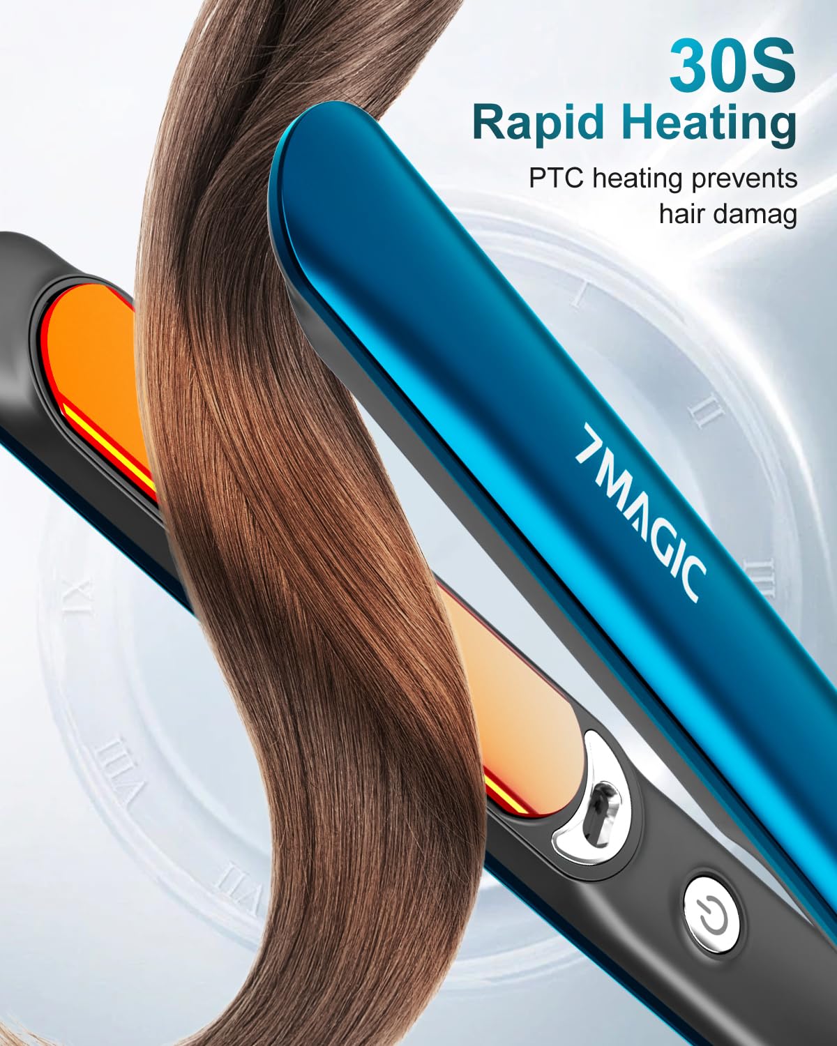 7MAGIC Ionic technology emits millions of negative ions for frizz reduction and shine