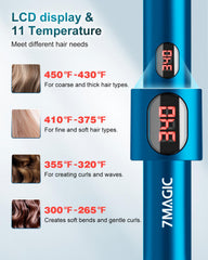 7MAGIC PTC heating plate delivers fast warm-up for quick styling sessions