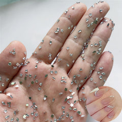 Sevgob 1000pcs silver rhinestone charms bag for DIY nail art decoration