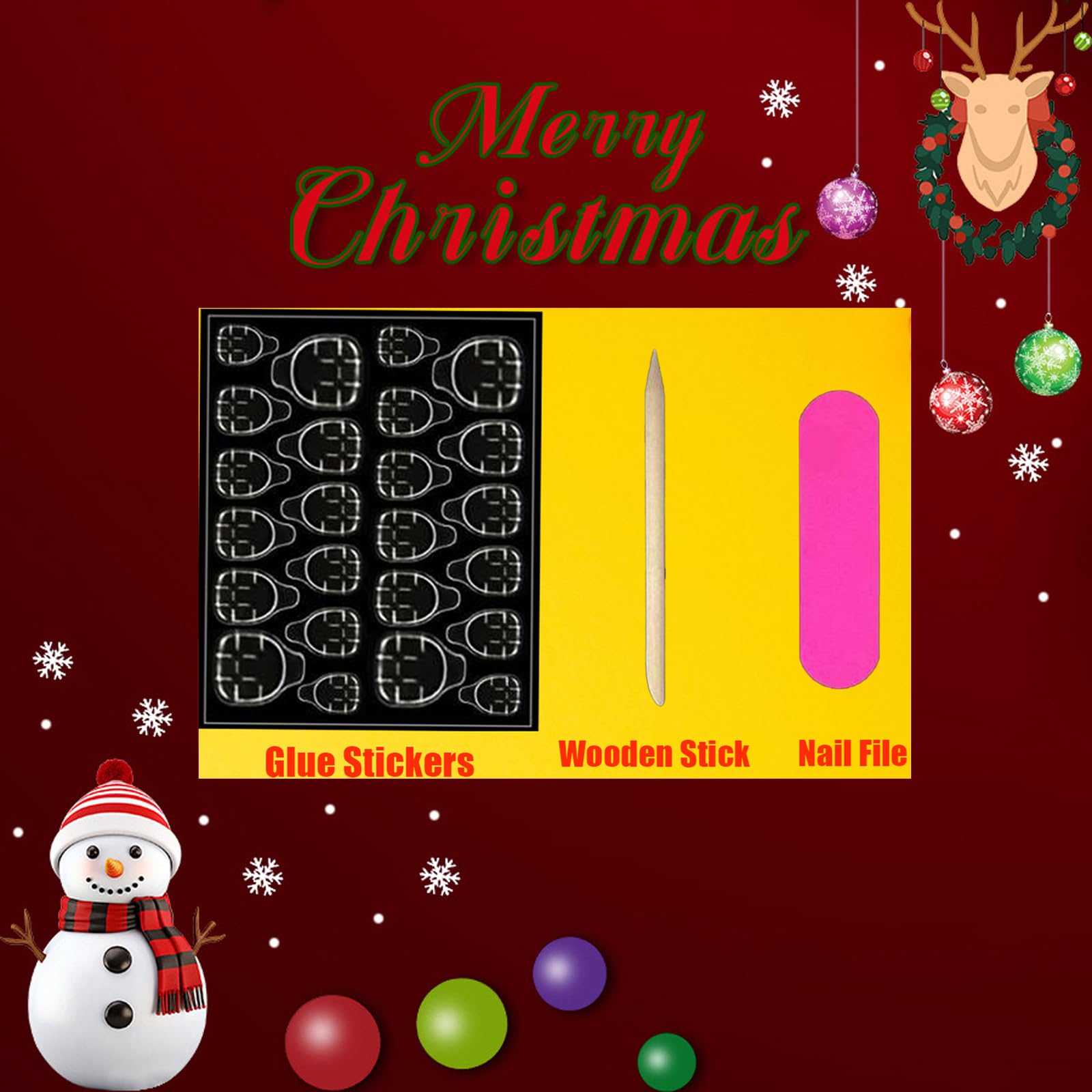 Sevgob winter holiday nails kit includes everything for a DIY manicure