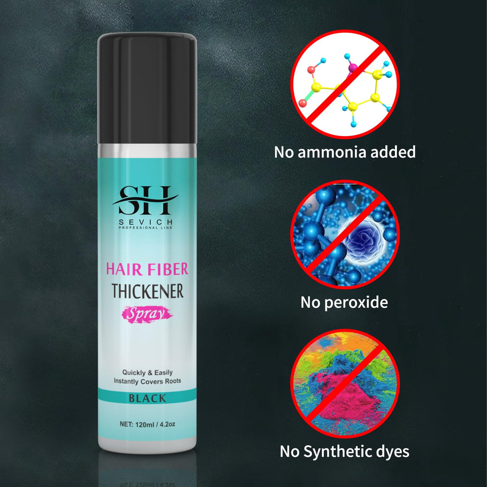 Sevich 120ml black bottle supports discreet, long-lasting coverage.