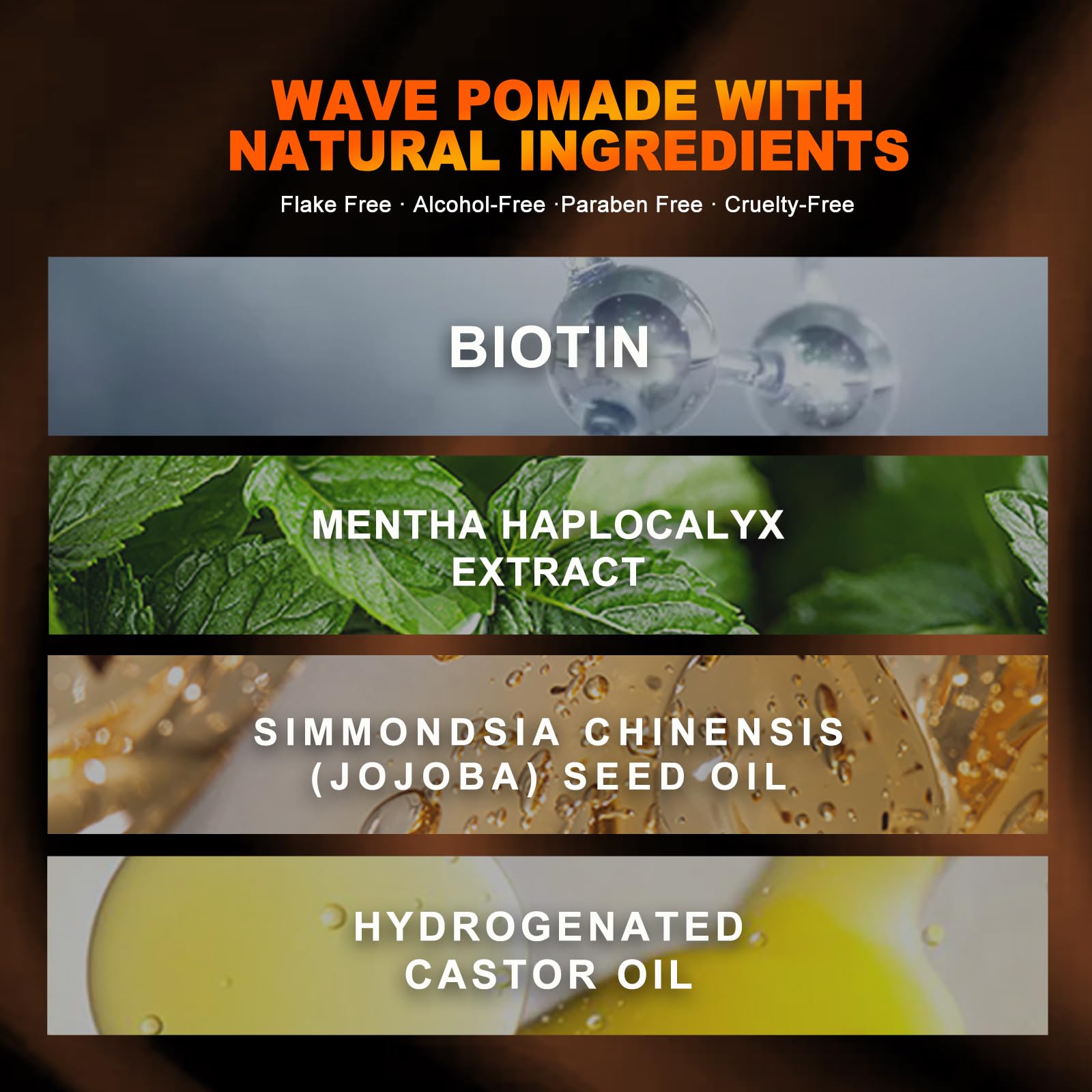SEVICH 360° Wave Pomade with biotin supports hair health on scalp.