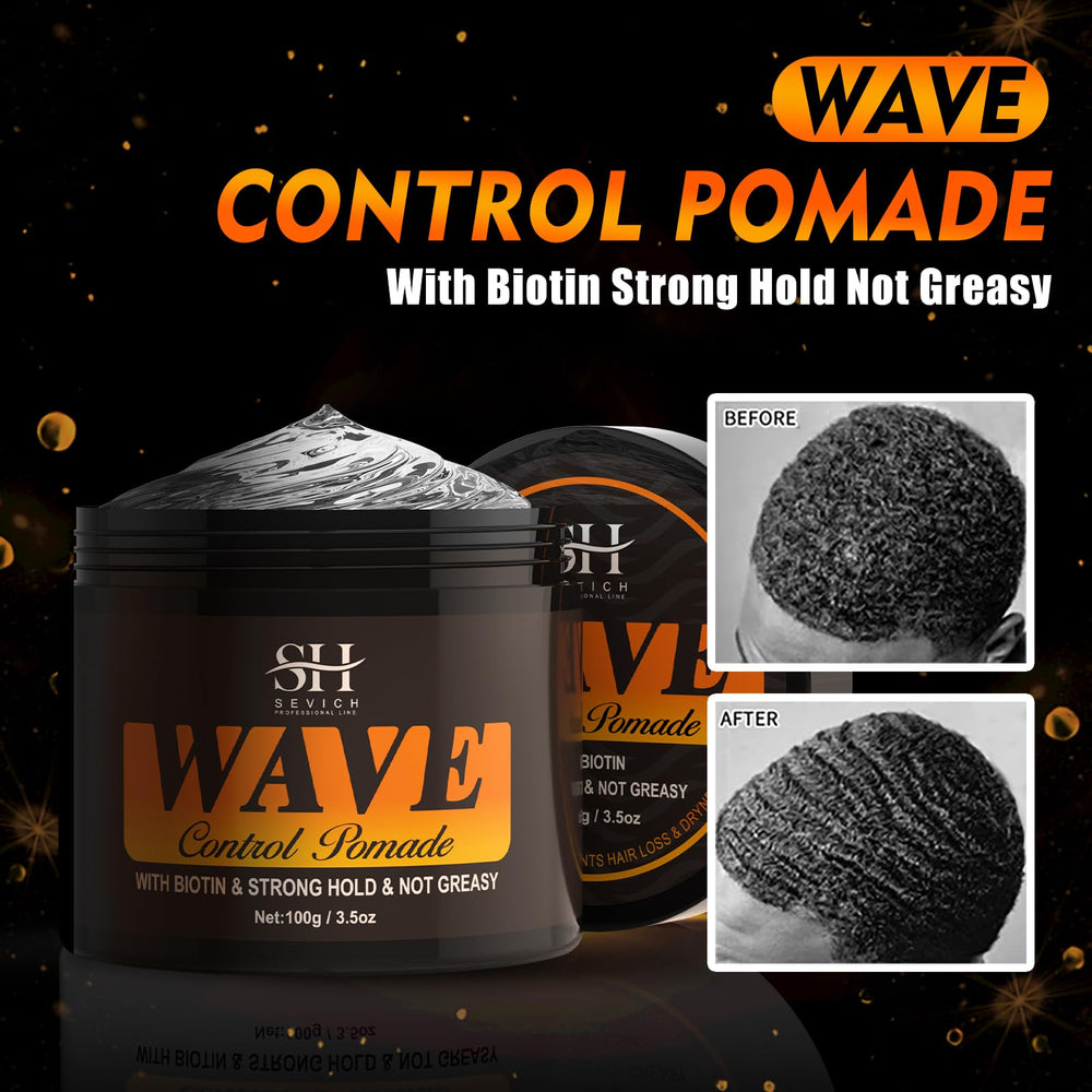 SEVICH 360° Wave Pomade universal styling works across hair types and textures.