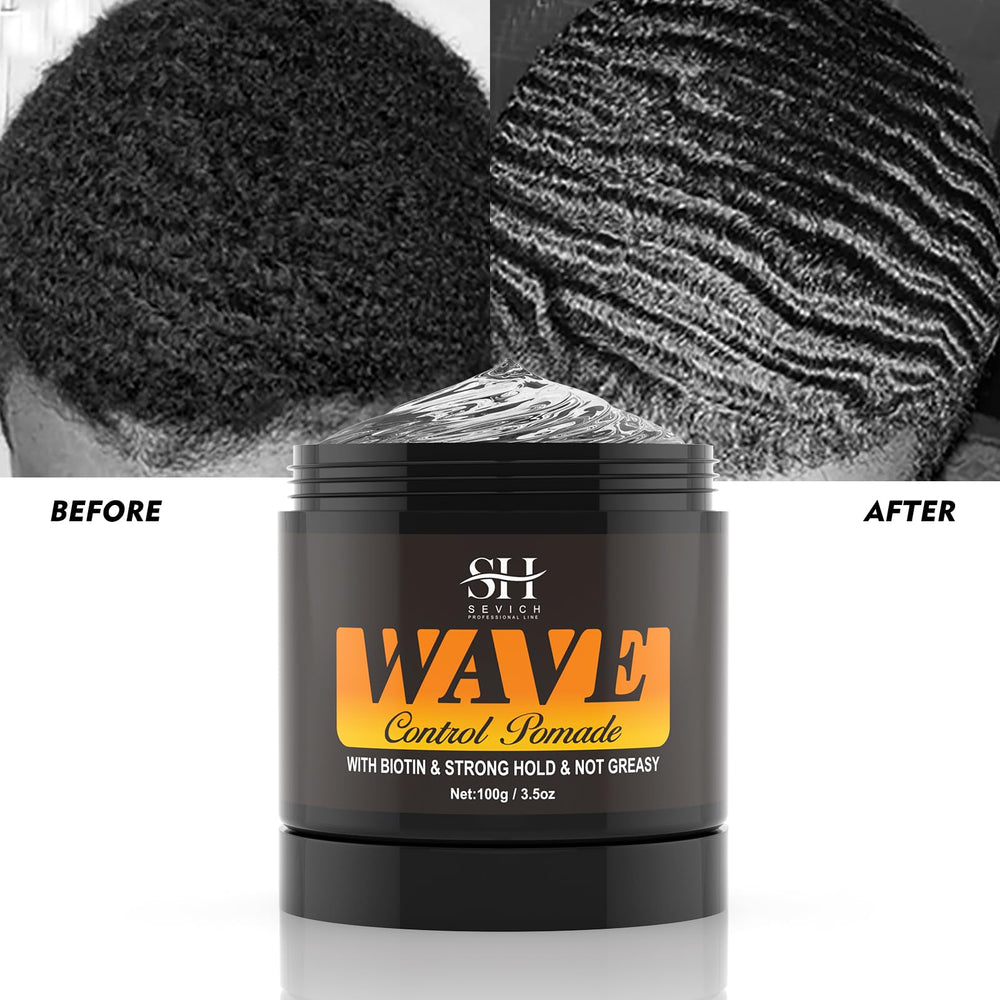 SEVICH 360° Wave Pomade washed out easily with water-based formula after styling.