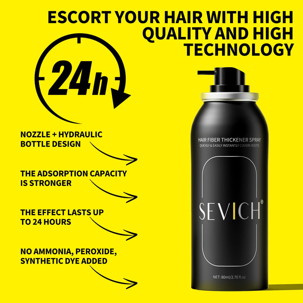 Sevich Hair Fiber Spray waterproof rain-test shows wind- and rain-resistance.