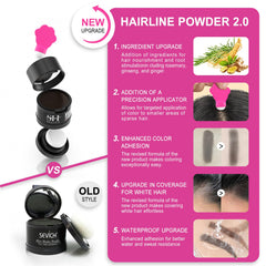 SEVICH hairline powder-dark-brown swatches for natural color matching