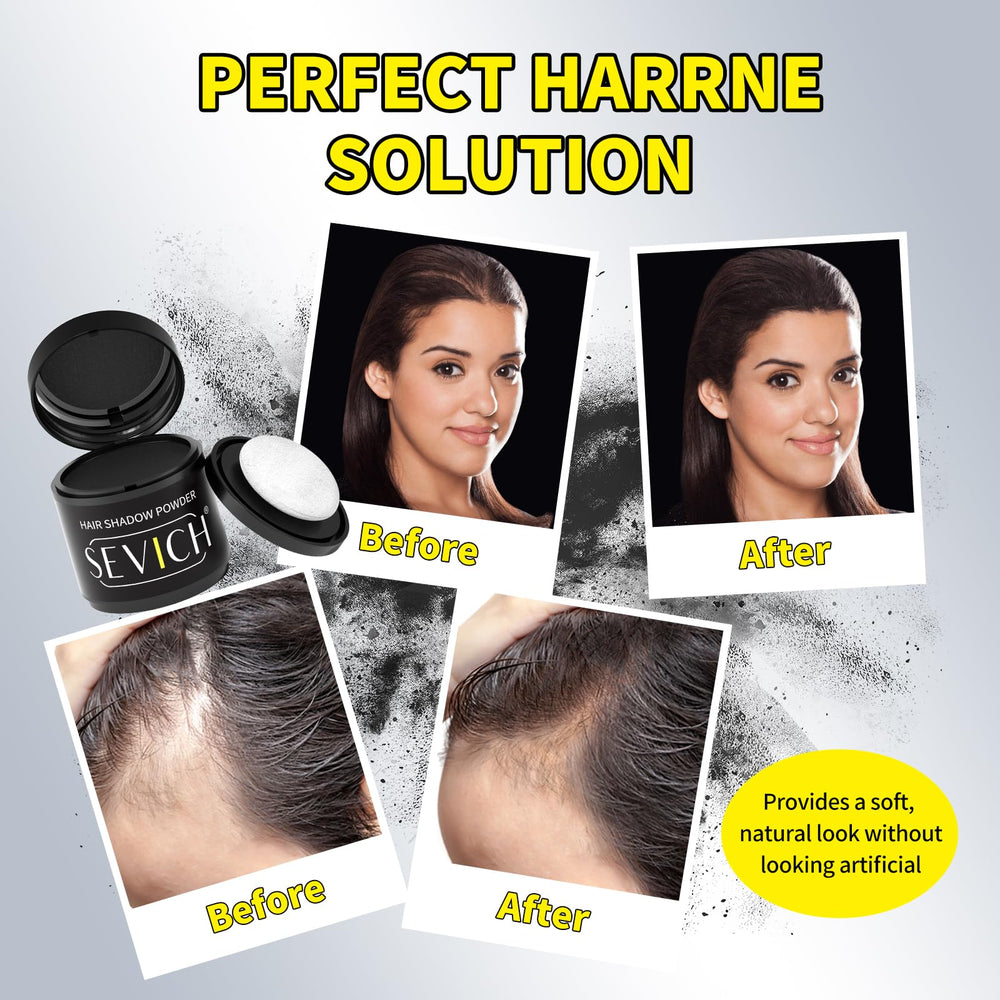 SEVICH Hairline Powder black shade blends seamlessly for dark hair tones