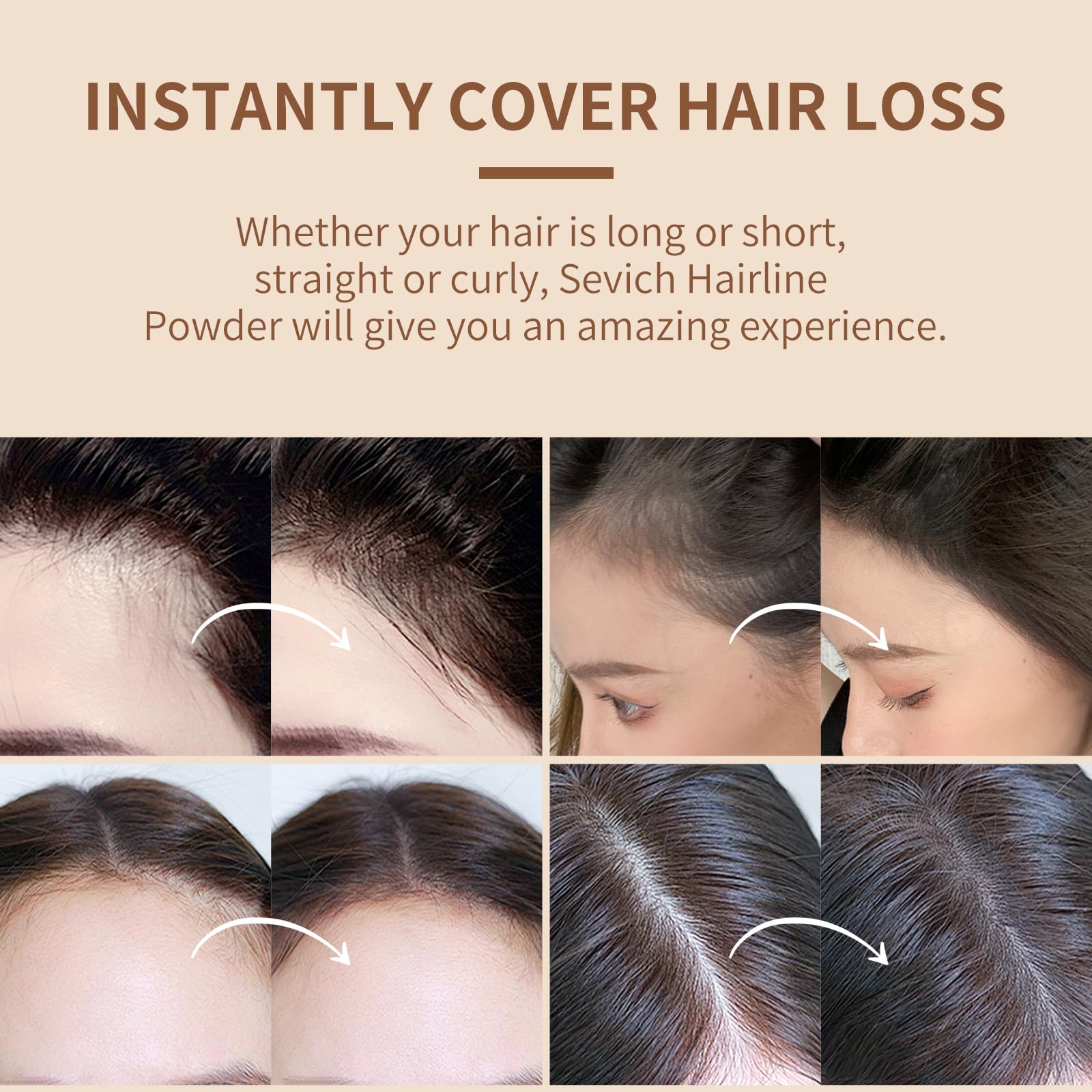 SEVICH Hairline Powder remains sweatproof and windproof during activity.