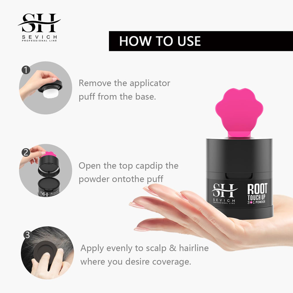 SEVICH hairline powder windproof test demonstrating durable coverage