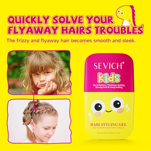 SEVICH Kids Hair Gel built-in comb enables precise, mess-free application for quick touch-ups.