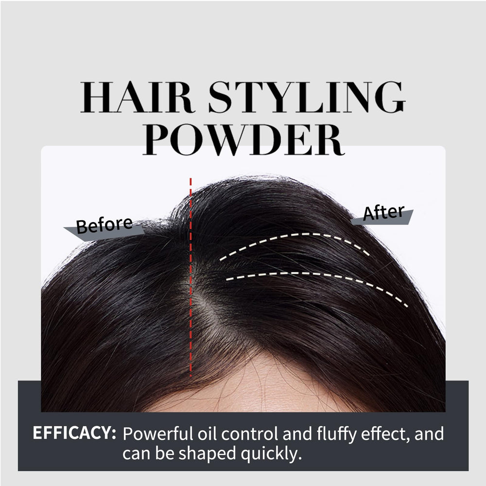SEVICH texture powder application in hands for quick styling.