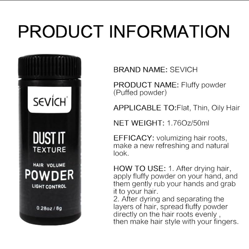 SEVICH travel-size hair powder compact for on-the-go touch-ups.