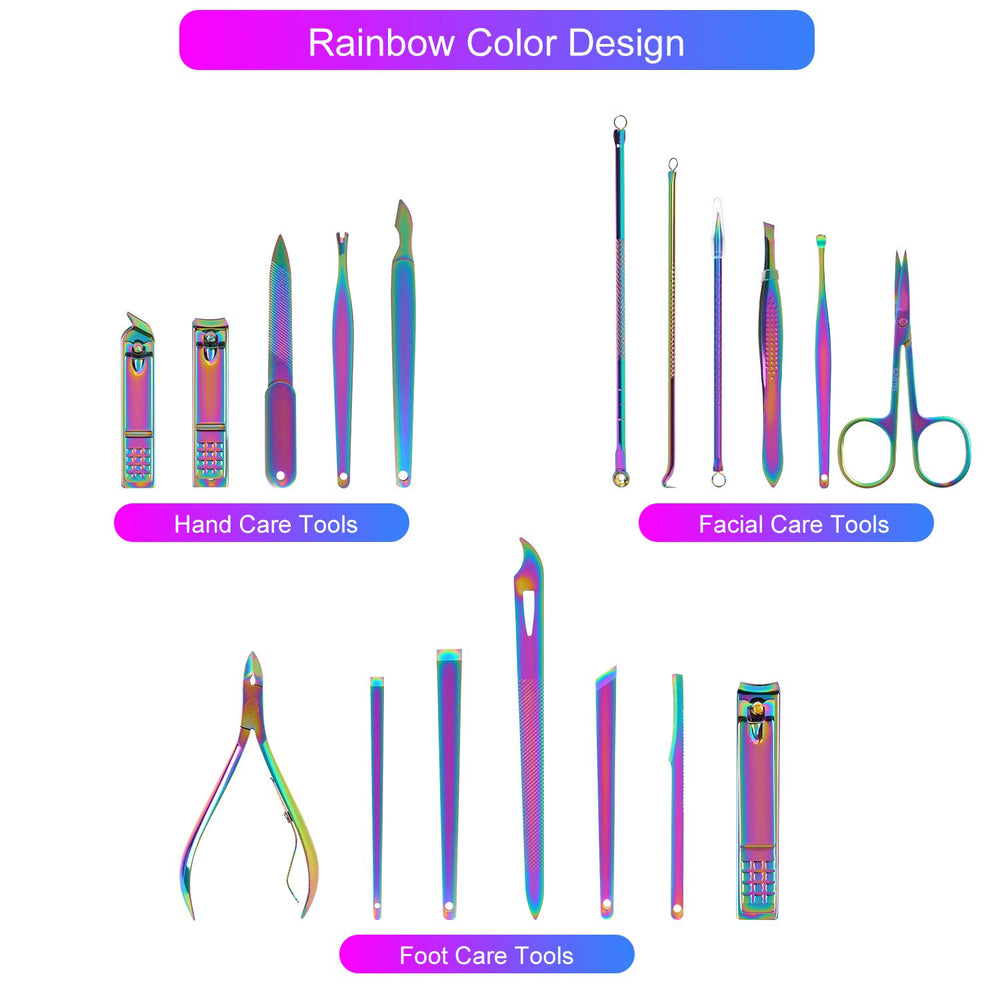 SFYDOM rainbow manicure gift-pack ready for birthdays or holidays.