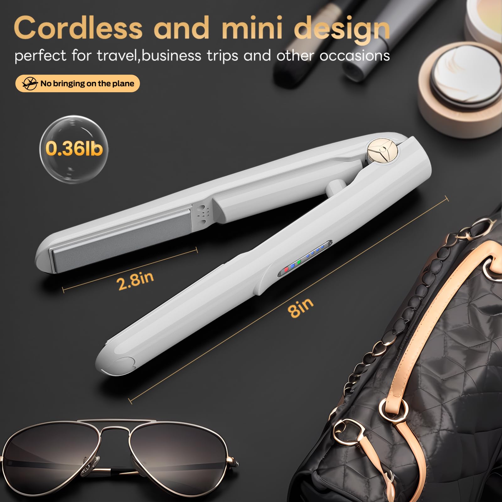 Sglyq cordless hair straightener ceramic heat distribution for even results
