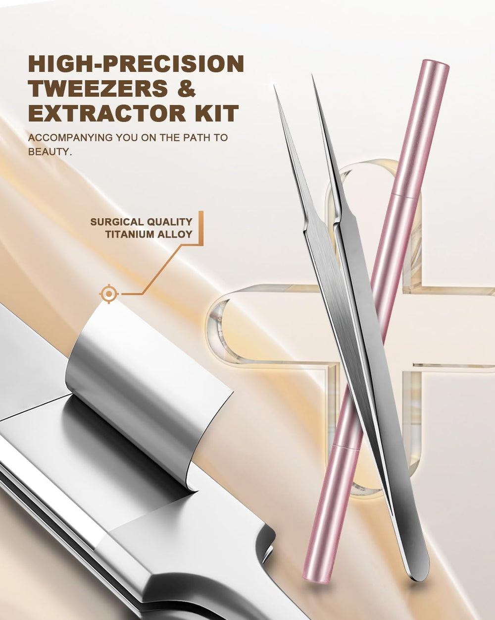 SG Nekoo surgical-grade tweezers 40CR13 for durable blemish removal.