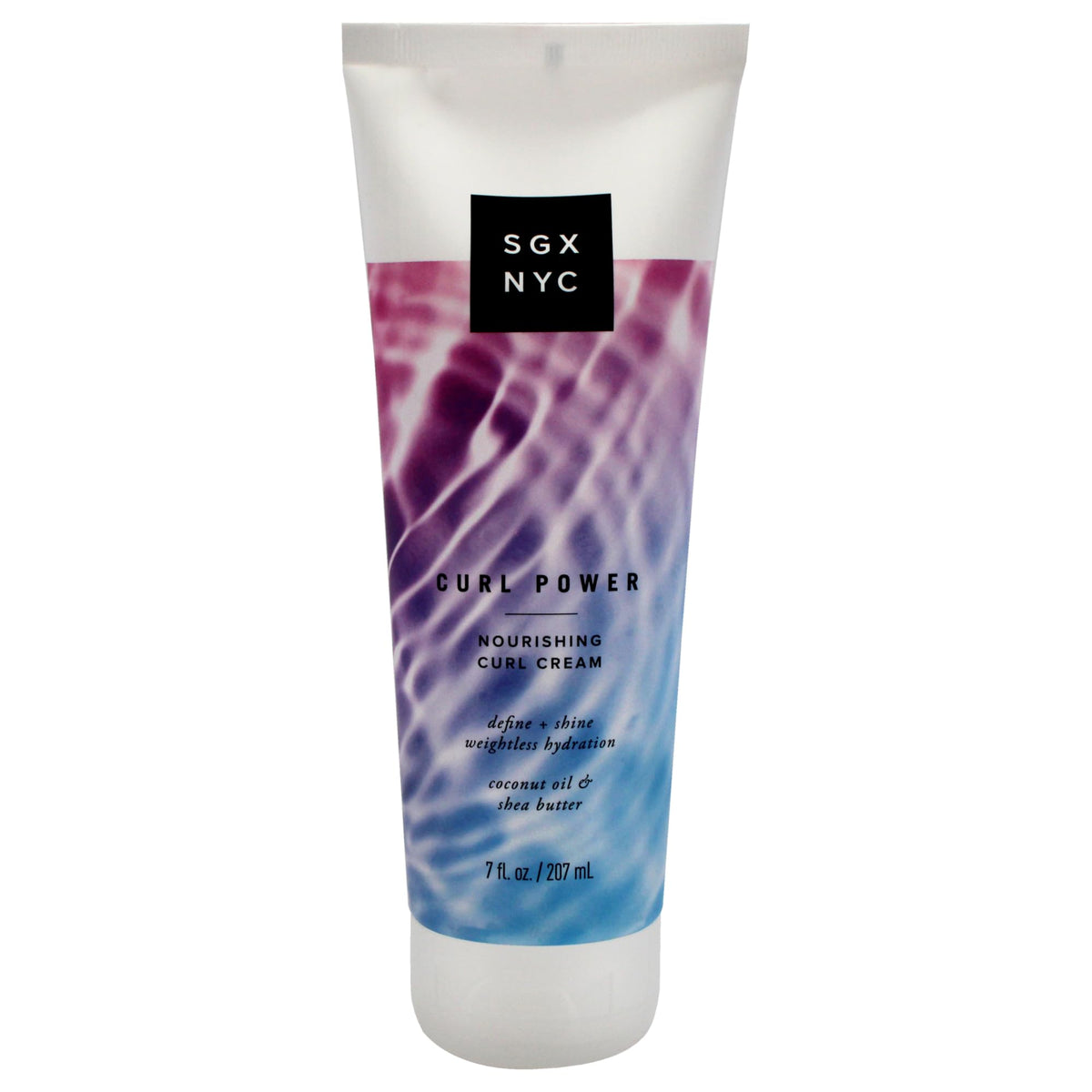 SGX NYC Curl Power Cream bottle front highlighting lightweight hydration for defined curls