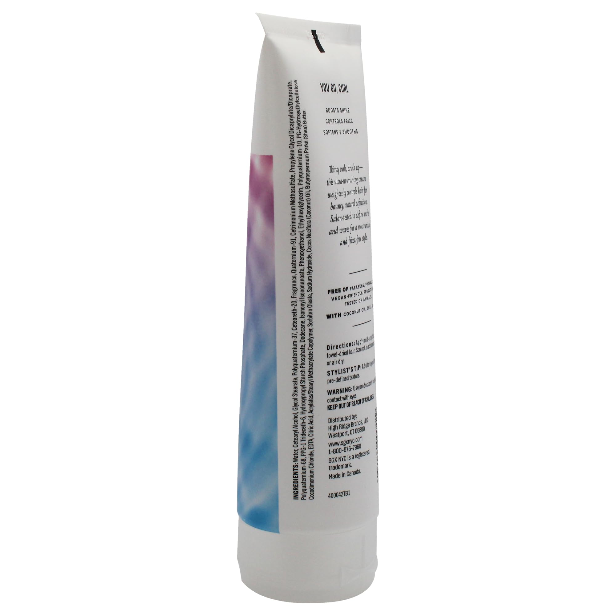 SGX NYC Curl Power Cream flat lay suggests easy daily routine for frizz-free waves