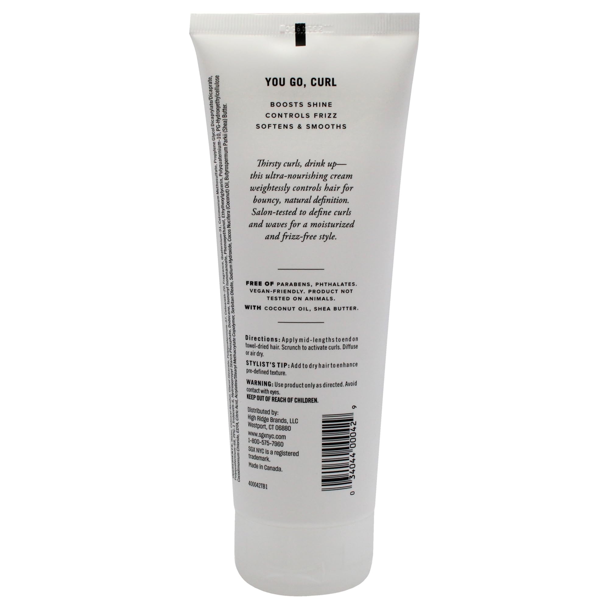SGX NYC Curl Power Cream hair define closeup demonstrates curl definition in action