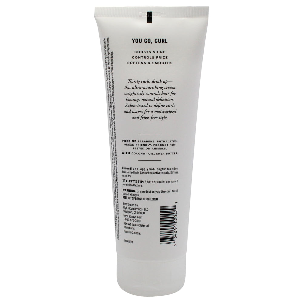 SGX NYC Curl Power Cream hair define closeup demonstrates curl definition in action