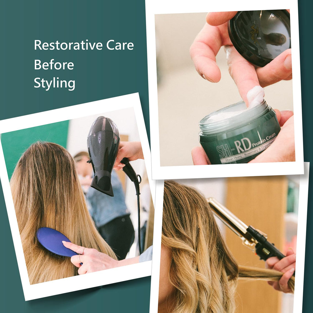 Salon-style shine achieved with SH-RD Protein Cream on hair