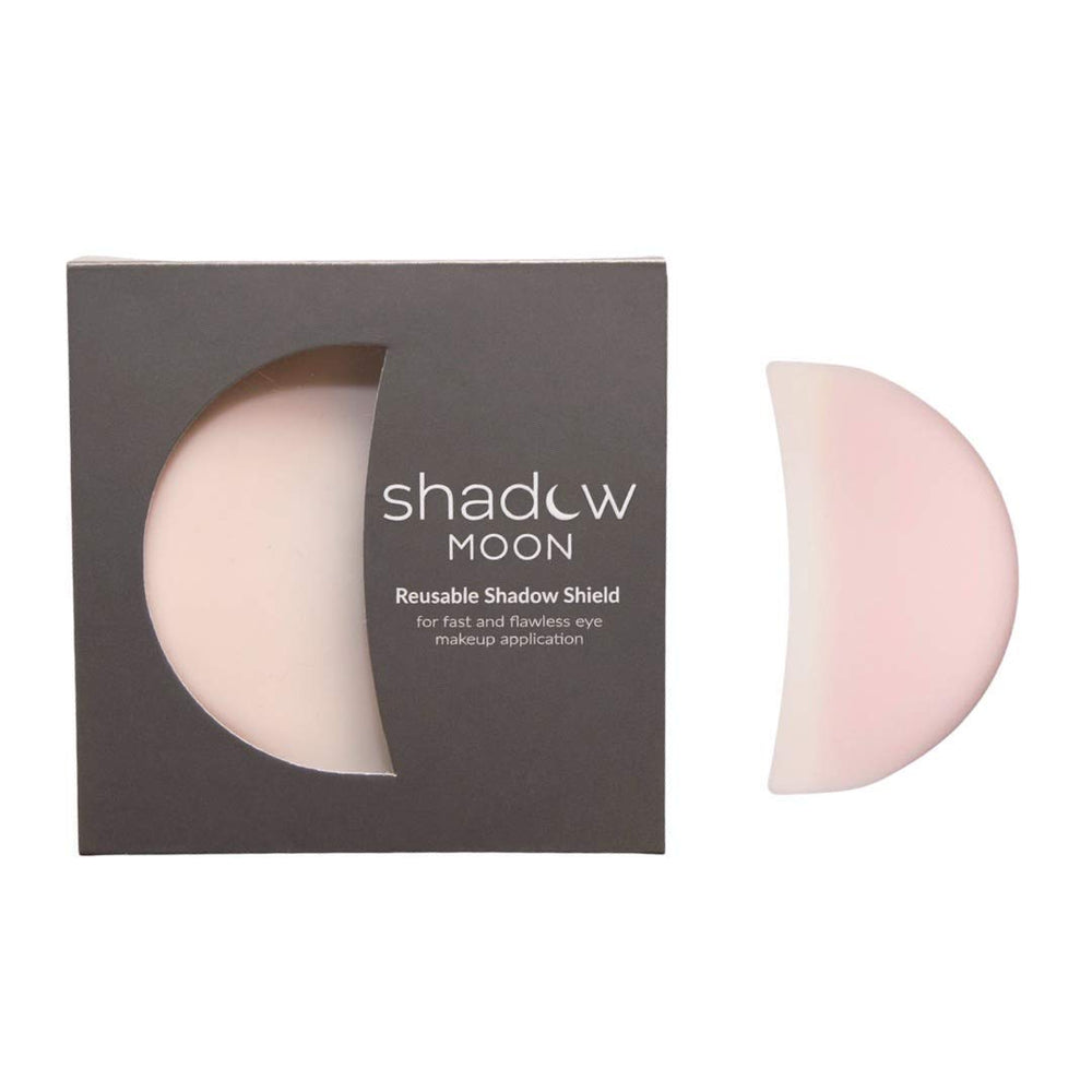 ShadowMoon pink reusable eye shield shown from the front for precise makeup edges.