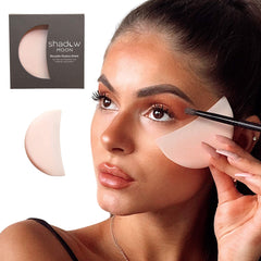 ShadowMoon silicone under-eye cooling pad in use providing soothing de-puffing prep.