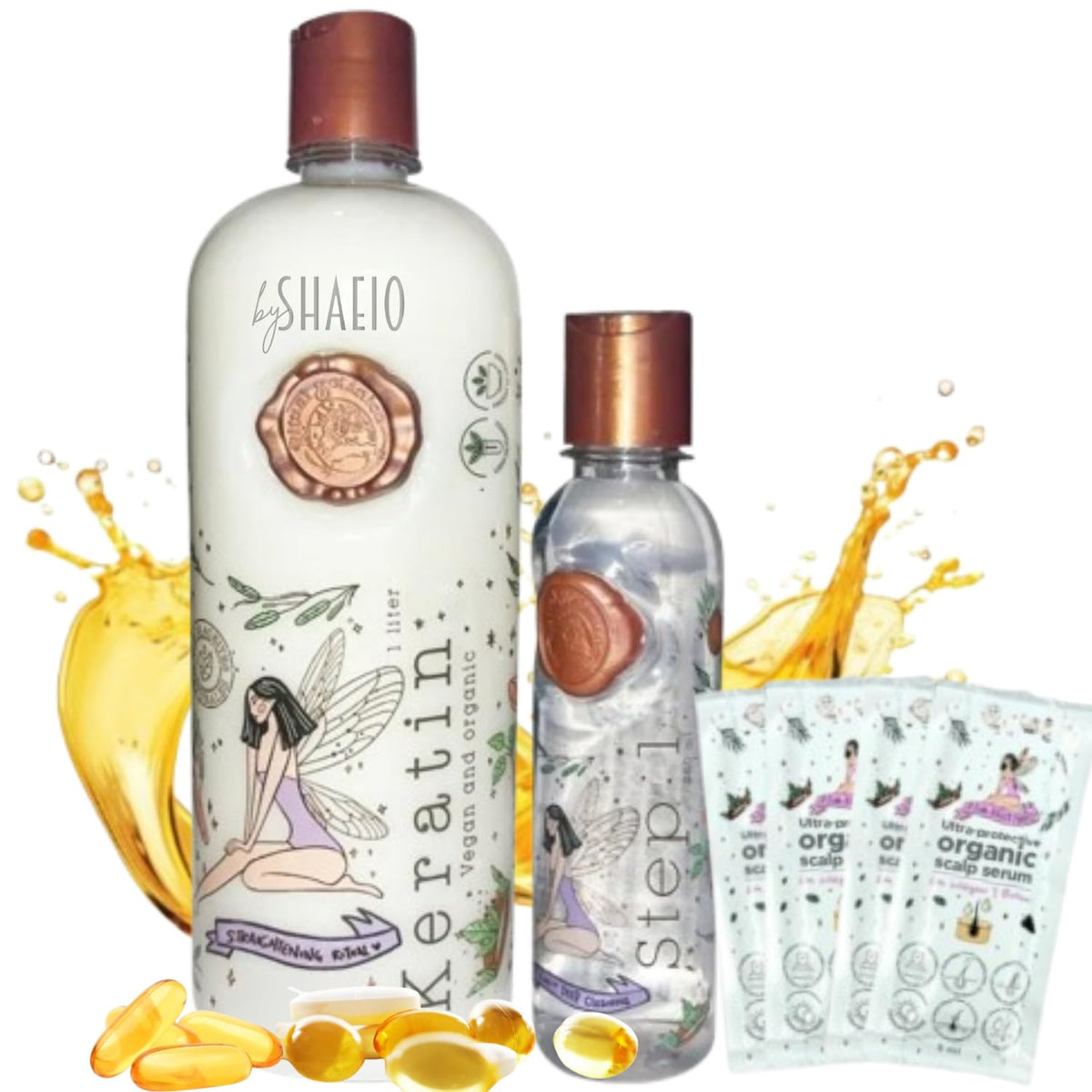 SHAEIO Keratin Hair Mask 1L bottle for at-home salon hydration