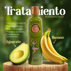 SHAEIO Ritual Botanico Kit2 banana avocado ingredients highlight natural nourishment for hair