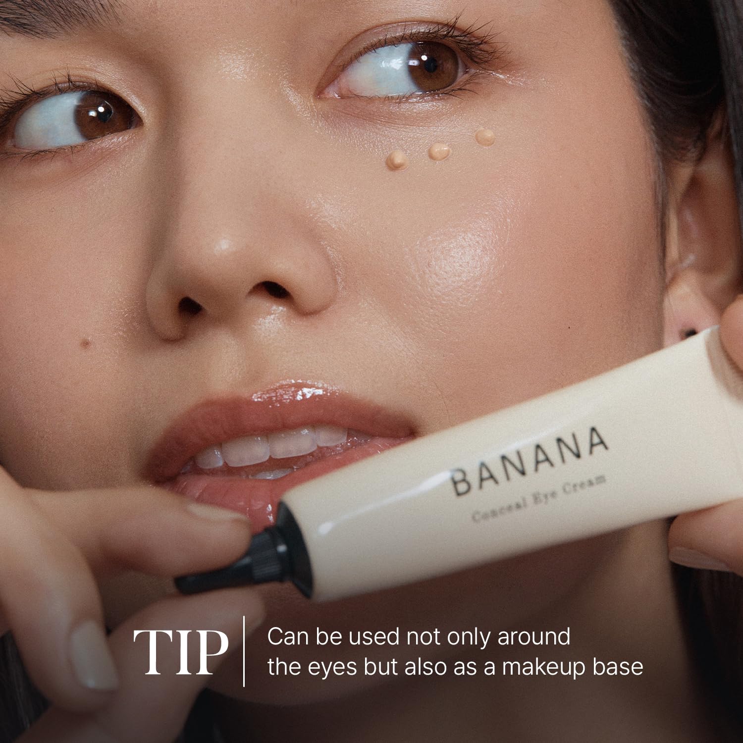 shaishaishai BANANA Conceal Cream panel focuses on collagen, peptides, panthenol, and adenosine ingredients.